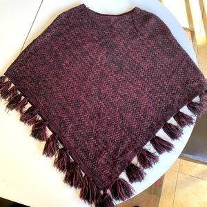 Style & Co.  burgundy Poncho
